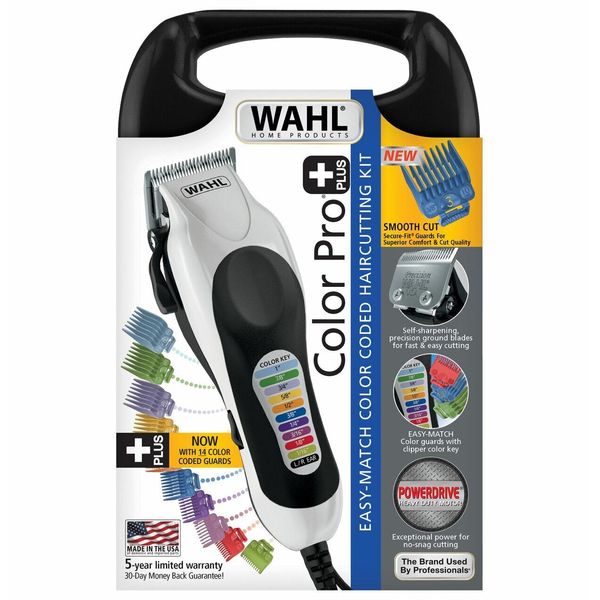 Wahl Color Pro Plus Haircut Clipper Kit with Attachments