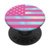 Rainbow American Flag Pink PopSockets Standard PopGrip