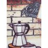 PRINTED KITCHEN RUG (nonskid back)(18"x30") 3 COFFEE CUPS & TYPES, rectangle, KH