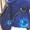 Acrylic Keychain [Smile Pattern/Light Blue (Light Blue)] Soccer Soccer SOCCER