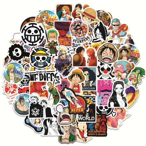 100 Pieces PIECE Stickers for Laptop, Bumper, Skateboard, Water Bottles, Computer, Phone, Guitar, Cartoon Stickers for Kids, Teens and Adults