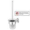 AMARE WC-Bürste mit Wandhalter, Silber, Glasbehälter