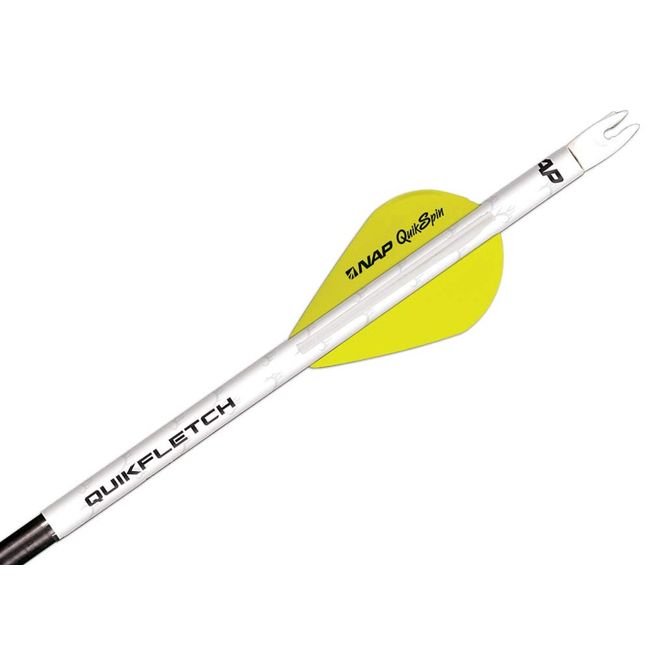 New Archery Products NAP Quikfletch Spin Hunter Vanes 6-Pack 2-Inch White/Yellow, One Size (NAP-60-633)