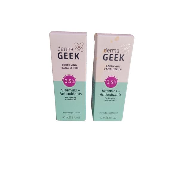 Derma Geek Fortifying Facial Serum 3.5% Vitamins + Antioxidants Vegan 1.3 fl oz