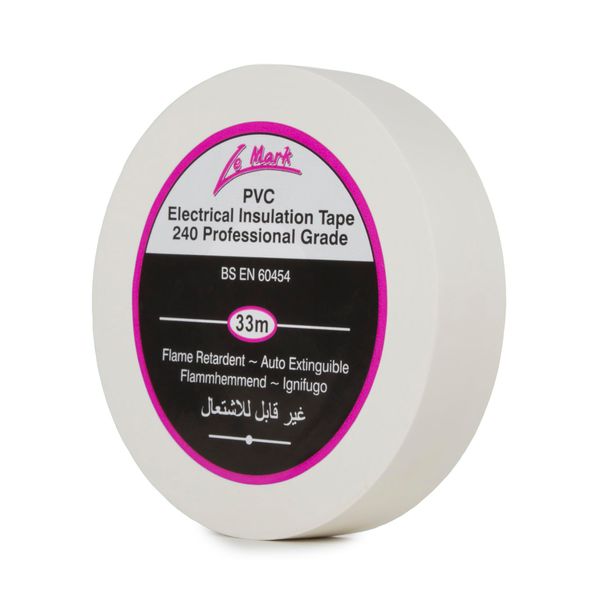 Insulation Tape PVC Electrical 19mm x 33m White x 1