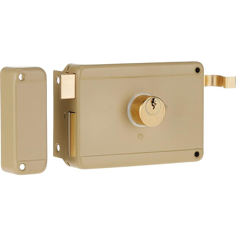Yale 63000601 Mechanical Rim Lock with Dimple Key, Multicolor, Two Side ...