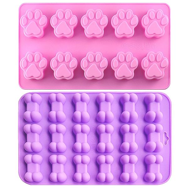 Food Grade Silicone Mold, IHUIXINHE Non-stick Ice Cube Mold, Jelly, Biscuits, Chocolate, Candy, Cupcake Baking Mould, Muffin pan