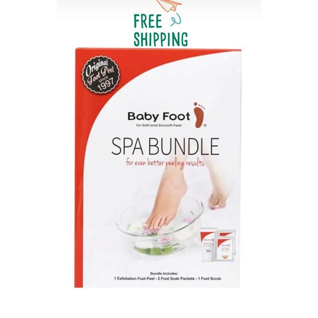 Baby Foot Spa Bundle includes the Original Peel, 2 Foot Soaks & Foot Scrub * 💫