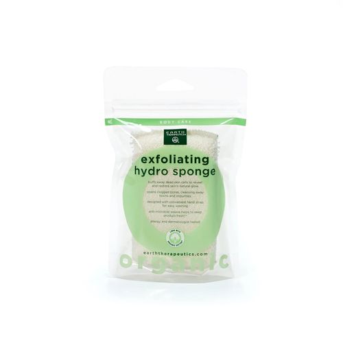 Earth Therapeutics Cotton Exfoliating Hydro Sponge - Rectangular