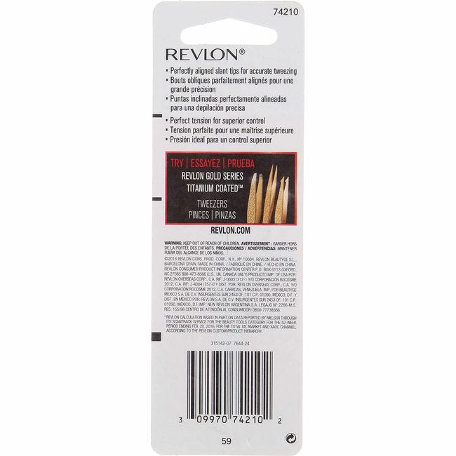 Revlon Ceramic Tip Slanted Tweezer - Revlon