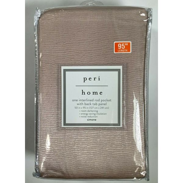 Peri Home Simone Interlined Rod Pocket Back Tab Panel Curtains 50"x95" NEW! N