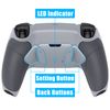eXtremeRate Classic Gray Rubberized Grip Programable RISE4 Remap Kit for ps5 Controller BDM-010 BDM-020, Upgrade Board & Redesigned New Hope Gray Back Shell & 4 Back Buttons - Without Controller