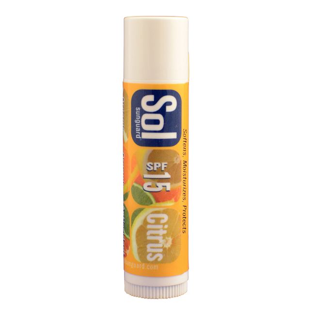 Sol Sunguard Lip Balm with SPF (Organic Citrus SPF 15)