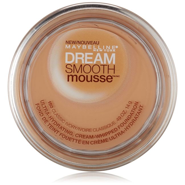 Maybelline New York Dream Smooth Mousse Foundation, Classic Ivory, 0.49 Ounce