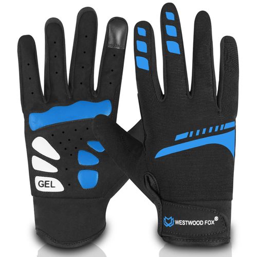 WESTWOOD FOX Cycling Gloves for Men and Women Full Finger Non-Slip Breathable Touchscreen Mountain Bike Gloves for MTB Riding BMX ATV Road Racing Cycling Climbing