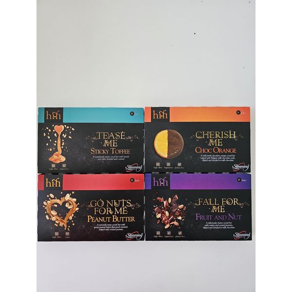 TBD GIFTTING Slimming World HiFi Bars 4 Boxes (Peanut Butter, Choc Orange, Fruit & Nut, Sticky Toffee Flavours) by TBD365