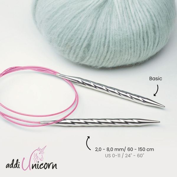 addi Unicorn Circular Knitting Needle 80cm (32in) - 3.50mm