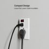 Grounded Single Port Power Adapter with On/Off Switch, 3Prong Electrical Plug Ou