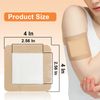 Carbou Silicone Foam Dressing 4"x4",5 Pack