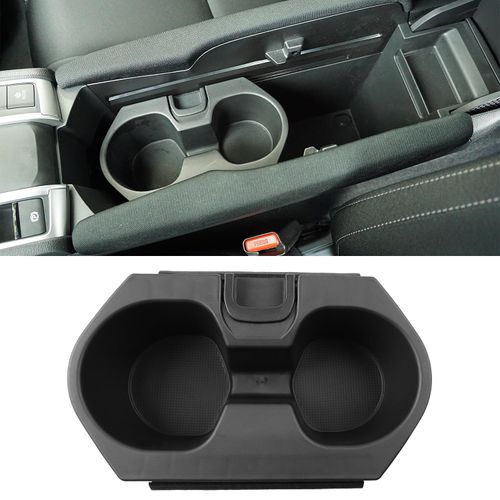 Cup Holder Insert Accessories for Honda Civic 2016-2021 Lx Ex Si Sport Hatchback Coupe Sedan Insight,Center Console Drink Bottle Cup Holder Adapter Replace 83446-TBA-A01ZA (Black)