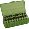 MTM 50 Round Flip-Top Ammo Box 38/357 Cal (Clear Green)