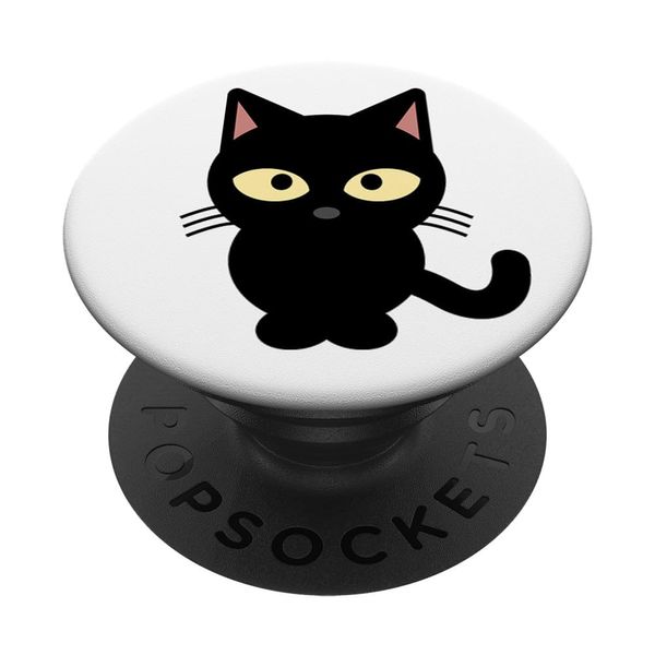Kitty Cat Popsockets Love Cats Pop Socket Black Kitten Cat PopSockets Swappable PopGrip