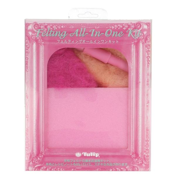 Tulip TF009E Felting Kit, Wolle, Pink, Einheitsgröße