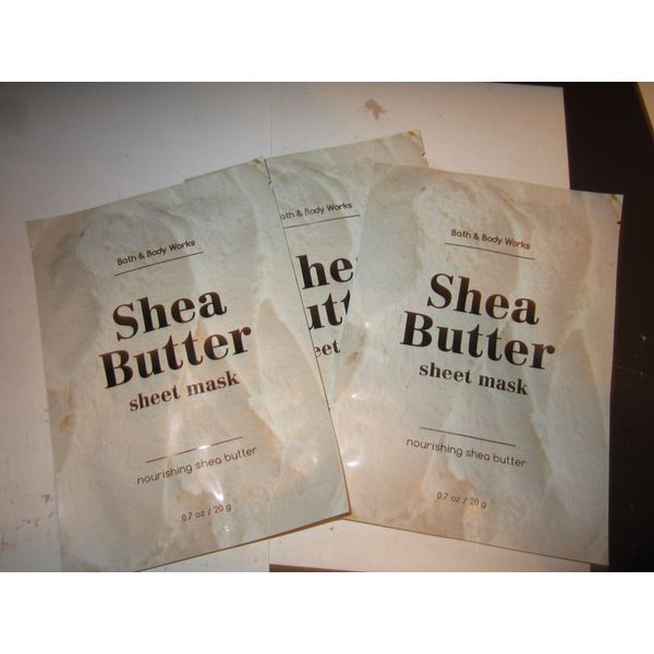 LOT OF 3 Bath & Body Works Shea Butter Sheet Masks NIP