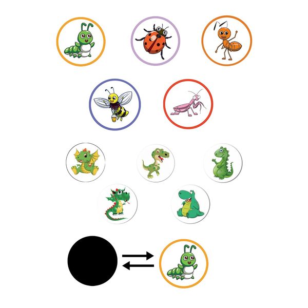 10 Sheets Potty Training Stickers Dinosaur Patterns Toilet Training Stickers Color Changing Potty Seat Stickers Reusable Cute Cartoon Potty Toilet Targets for Boys Girls Toddlers