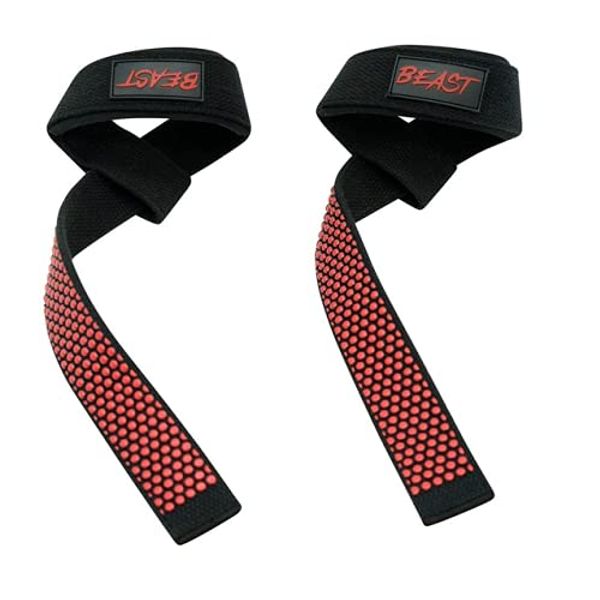 Alpha Designs | 'BEAST' Premium Lifting Straps | Gym Weightlifting Accessories