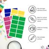 Color Coded Label Self Adhesive Rectangular Stickers Labels to Write On 5cm x 3cm, 150 Pack (Red) by Royal Green