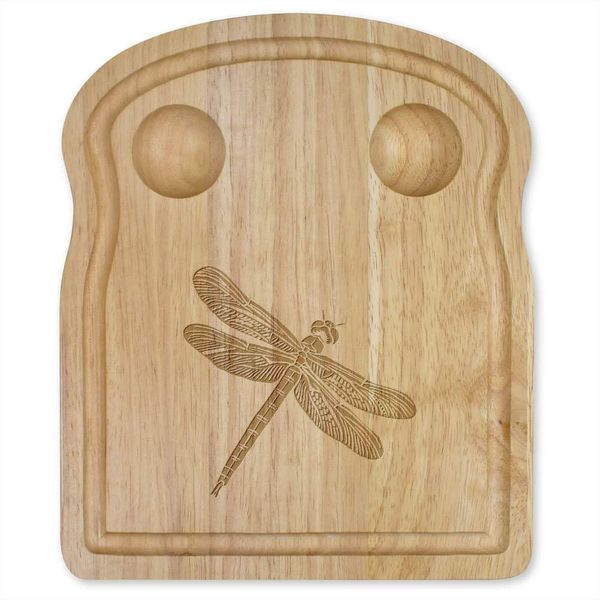 'Simple Dragonfly Top View' Wooden Breakfast Board (WB00082070)