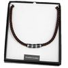 Equilibrium Men's Brown Leather Necklace Gift Boxed Random Design One Only