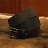 TOURBON Leather Tool Carry Holster Workshop Belt Double Roller Buckle