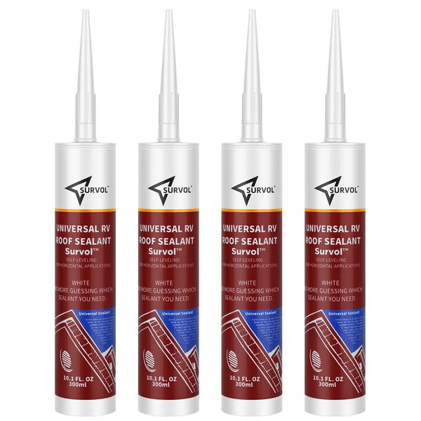 Survol RV Roof Sealant Self-Leveling 4-Pack White