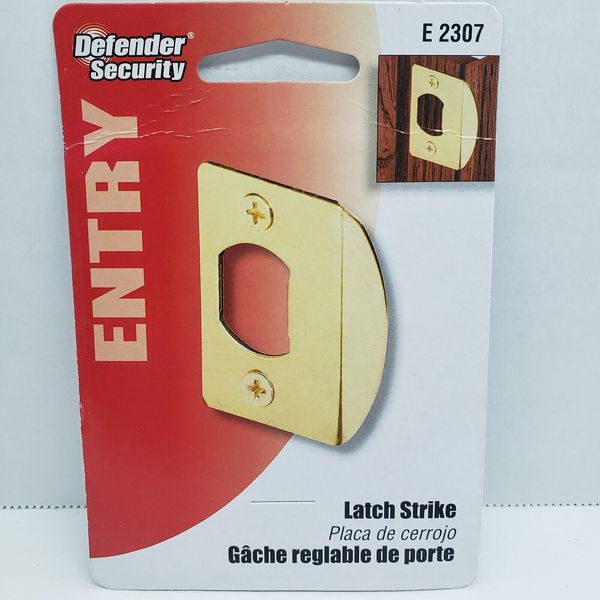 Prime-Line Defender Security Door Latch  Strike Brass Plated #E-2307