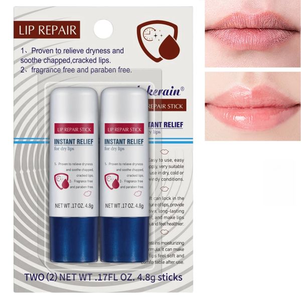 2pcs Lip Balm Stick,Lip Balm Set,Lip Repair Cream For Dry Cracked Lips,Lip Balm For Men Women,Dry Lips Balm,Hydrating Lip Repair Care,Lip Moisturiser,Chapped Lips Treatment,Natural Lip Protection