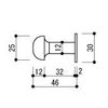 e-kanamono WPH-T13 Chrome Plated Wall Hook