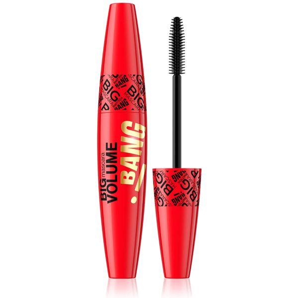 Eveline Cosmetics Big Volume Lash Definition Mascara - Dramatic Volume & Separation with Carnauba and Rice Seed Wax, Long-Lasting, Clump-free Formula, Eye-catching Red Design - 10 ml