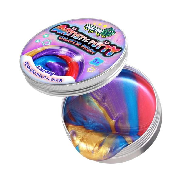 Waterelf Sensory Putty Multi-Color, Non-Toxic Stress Relief Putty, Non-Sticky Creative Fidget Putty Toy for Kids Boys Girls Adults - 3.11 Inch 3.2 Oz - P001-Gold/Blue/Red/Purple