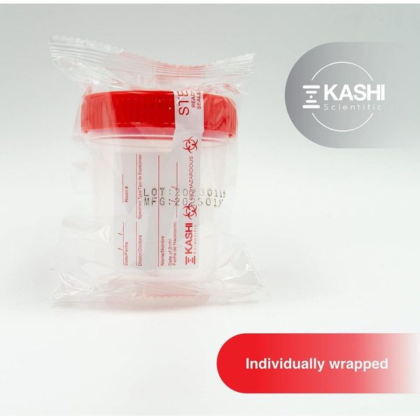 New-KASHI 100mL Tamper Evident Specimen Collection Cup.