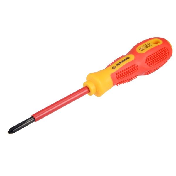 uxcell 1000v Phillips Insulated Magnetic Tip Electrical Screwdriver #2 x 4 Inch