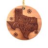 Cedar Ornament - Texas Merry Christmas Y'all