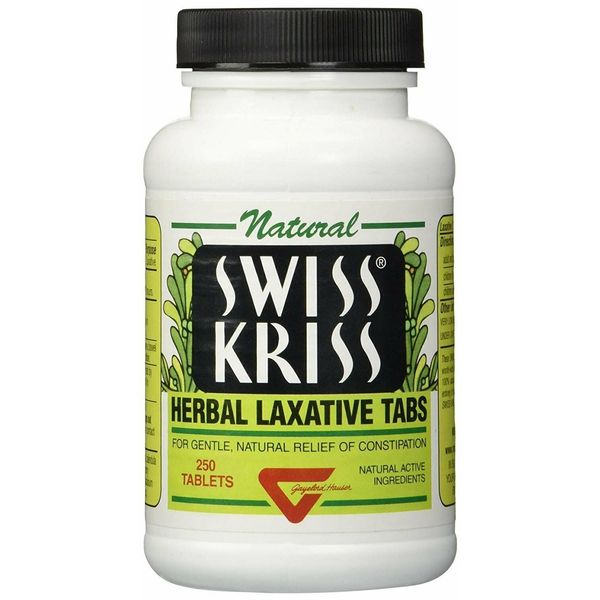 Natural Swiss Kriss Herbal Laxative Tablets Constipation Relief Supplement 250ct