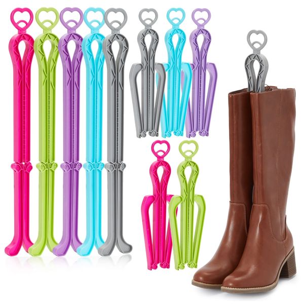 Juvale 10 Pack Boot Shapers for Tall Boots - Folding Boot Trees, Support Stands, Stand Up Inserts for Women and Men (13 in)