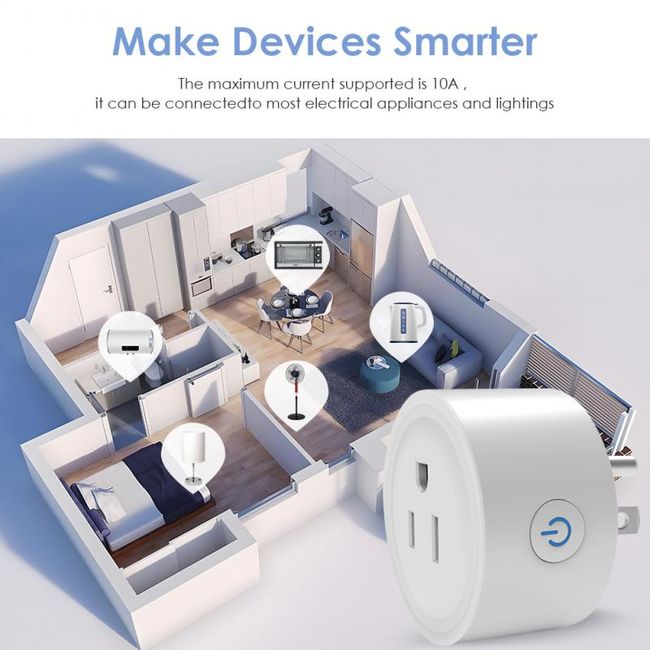 Us Standard Tuya Smart Life  Alexa WiFi Wireless Mini WiFi Smart Plug  Remote Control Power Socket - China Smart Plug, Us Smart Plug