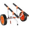 Adjustable Kayak Cart Canoe Boat Carrier 450lbs Load with 12'' Solid Tires