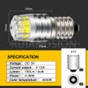 Ruiandsion 2pcs 2W COB 3V E10 LED Upgrade Bulb Replacement for Flashlights Torch Headlight Headlamp, White