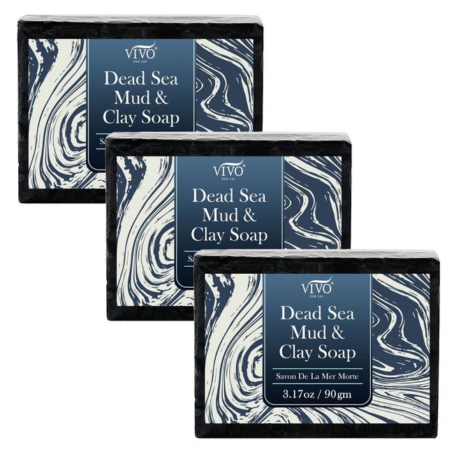 Vivo Per Lei Body Soap - Dead Sea Mud & Clay Soap -  3Pk   -   3.17 OZ / 90 gm
