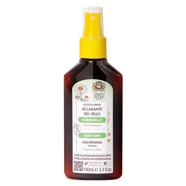 Intea Cubrevello Hair Lightener Lotion - Bottle Spray with Ecologic Natural Chamomile Extract - Paraben and Ammonia FREE - 3.4 oz